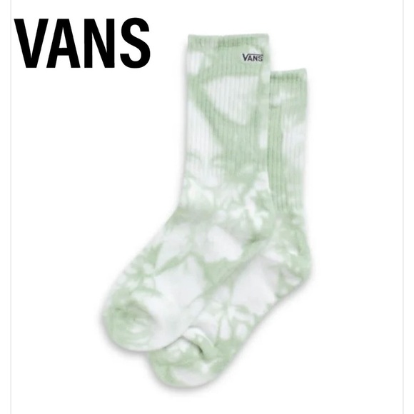 Vans Accessories - 🆕🏁VANS GREEN TIE-DYE CREW SOCKS